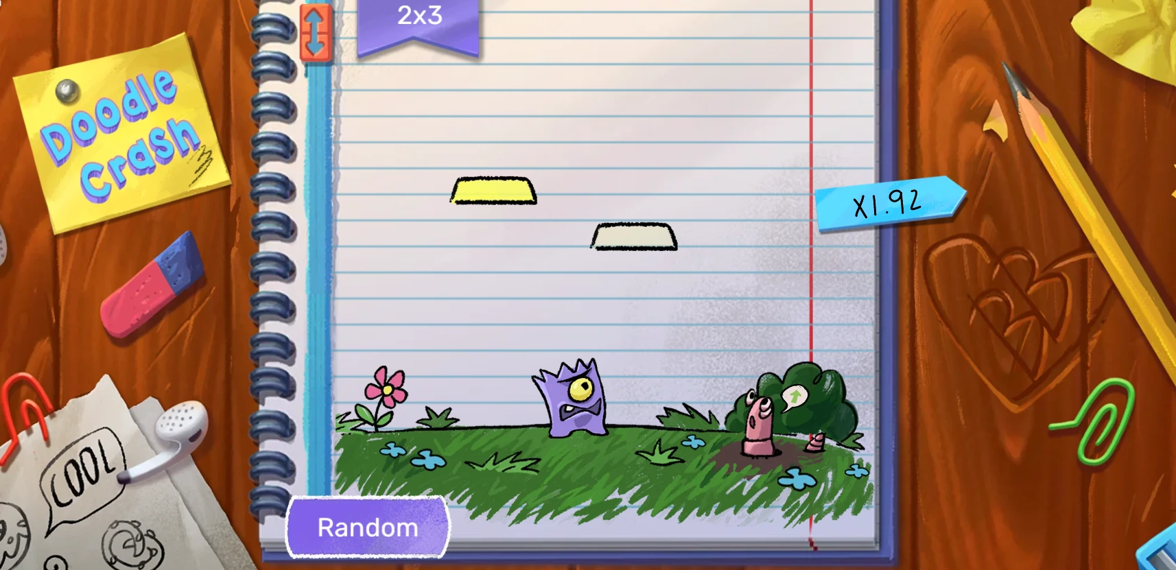 Doodle crash elección de la plataforma.